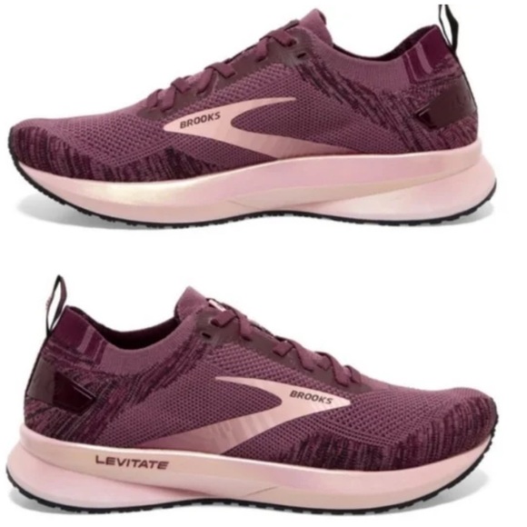 Brooks | Shoes | New Brooks Womens Levitate Running Shoes Maroon And ...